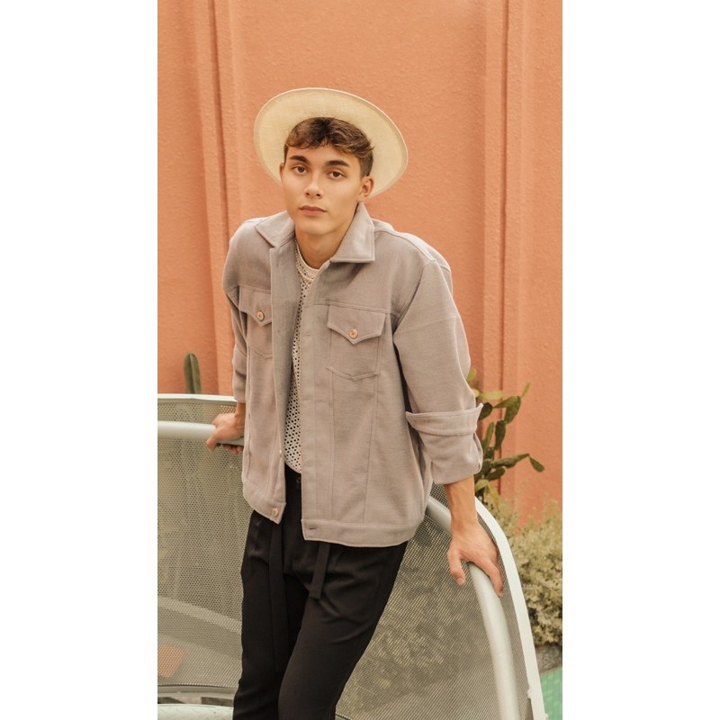 JACKET XÁM VẢI NỈ