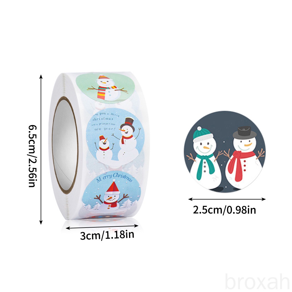 Nhãn Dán Tròn Trang Trí Sổ Lưu Niệm Phong Cách Giáng Sinh