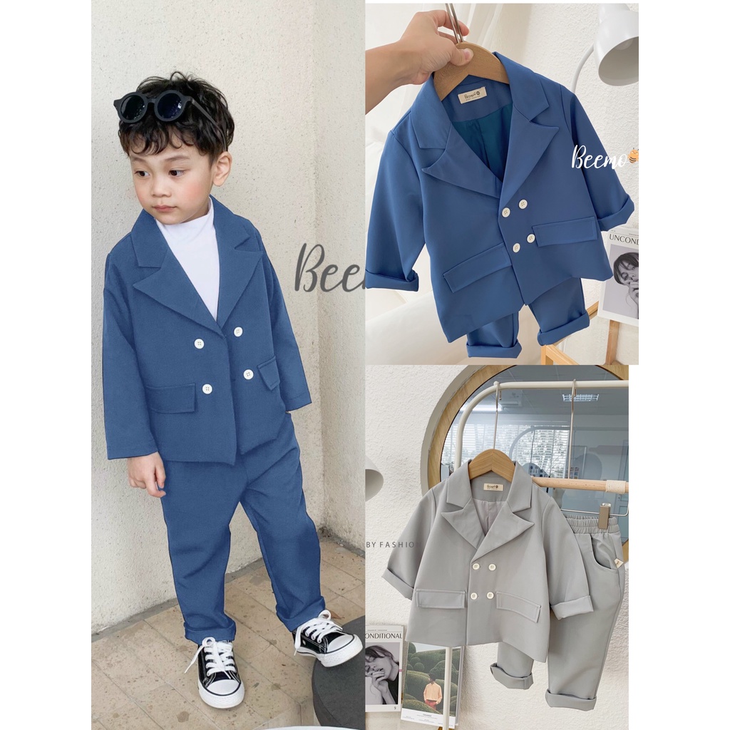 Vest bé trai beemo Vest 4 khuy cho bé trai từ 9-23kg