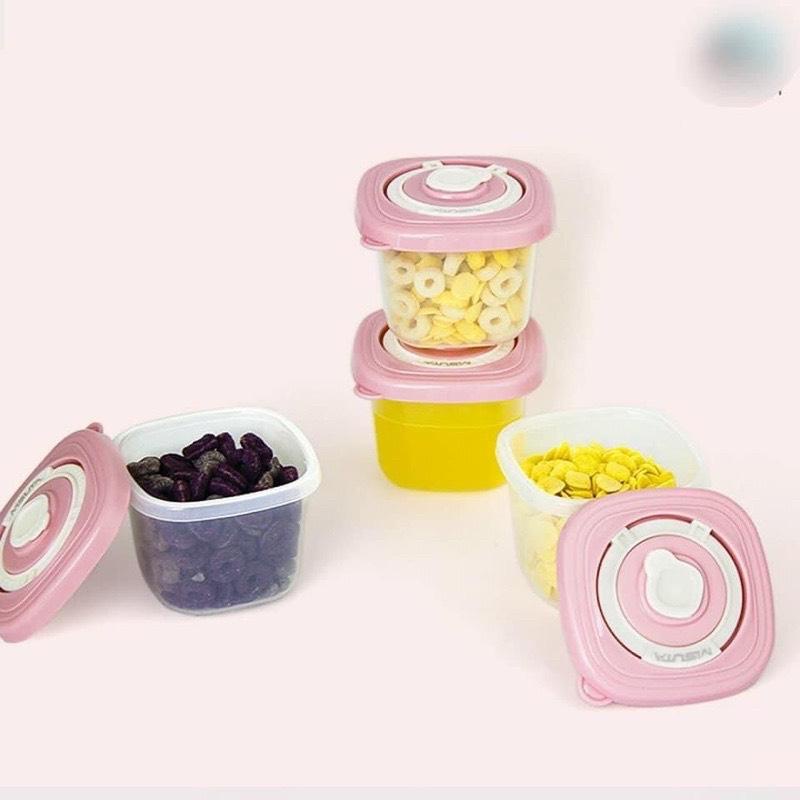 Hộp trữ đông misuta,hộp trữ đồ ăn dặm cho bé 120ml dùng được trong lò vi sóng