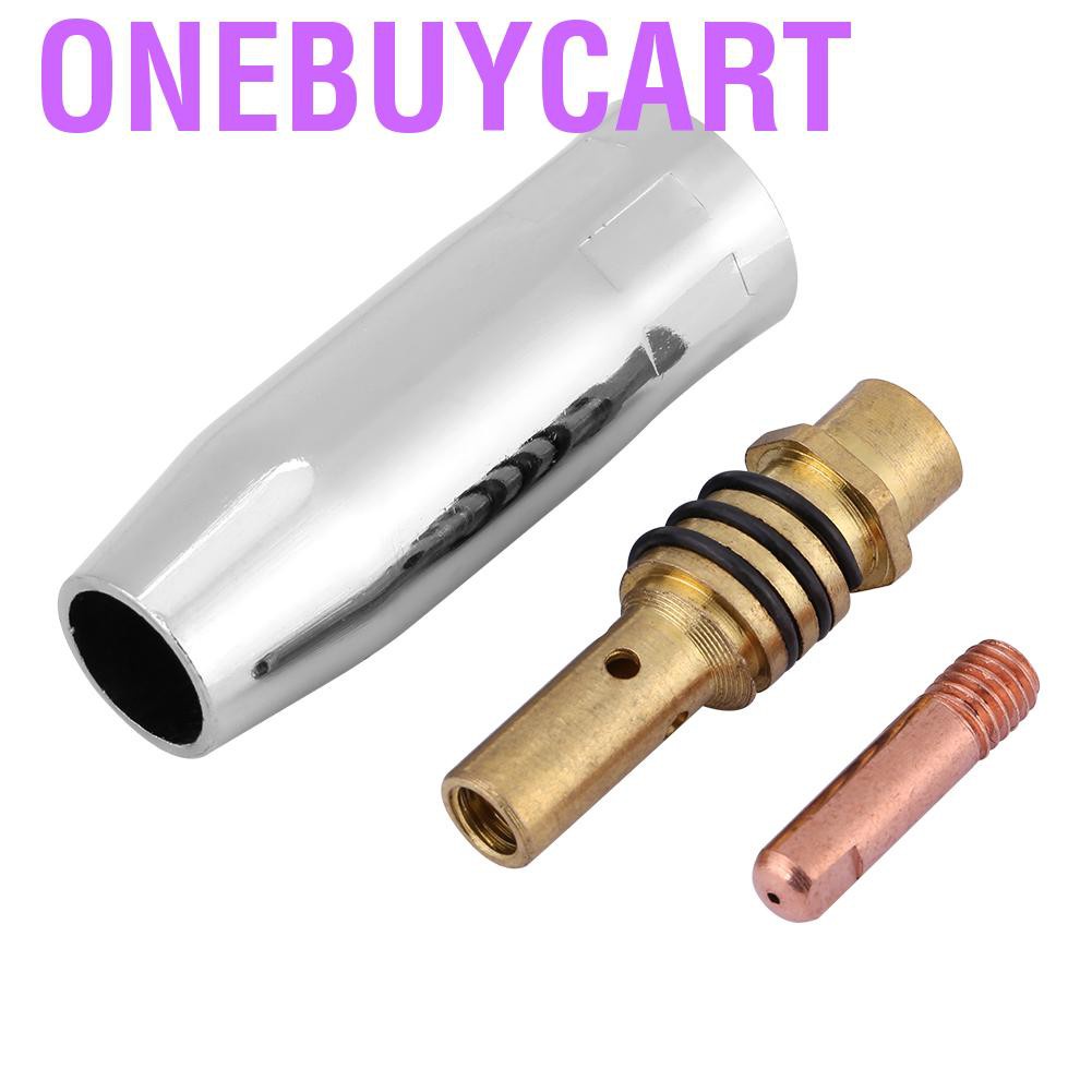 Onebuycart MIG Welding Gun Accessory Kit  5PCS Nozzles Contact Tips 2PCS Gas and 4PCS Tip Holders