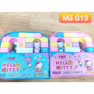 Xếp hình Kitty cho bé từ 12 tháng tuổi. Lego nhiều màu sắc cho bé giá 40k