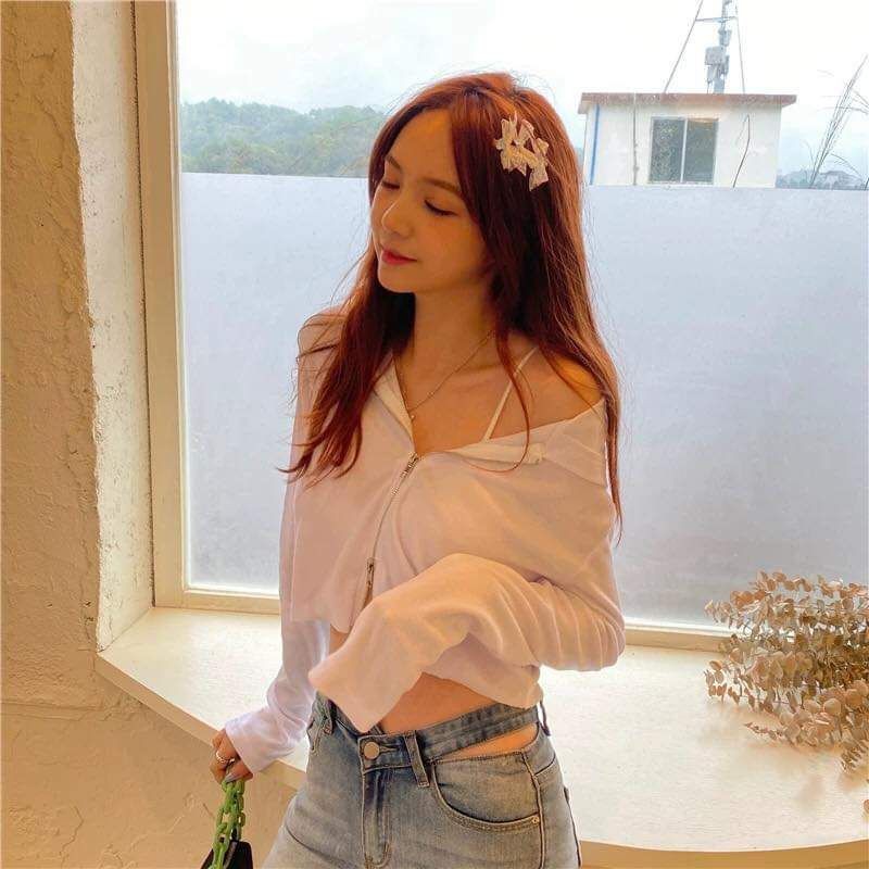 [Order] Khoác len dáng croptop mỏng nhẹ mùa thu 2020