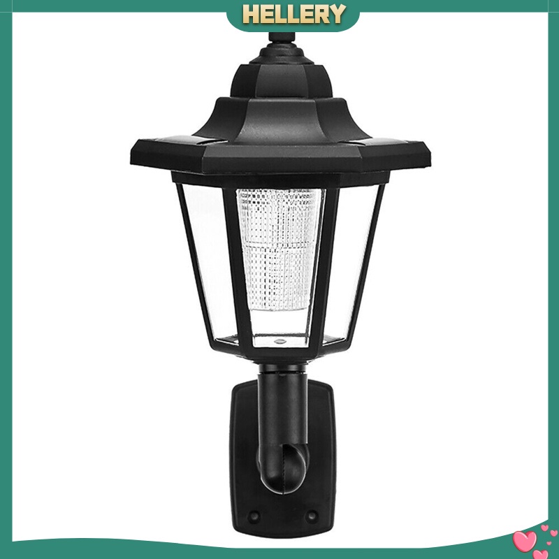 [HELLERY] 2pcs Retro Solar Hex Wall Lights Auto ON/Off Garden Porch Wall-mounted Lamp