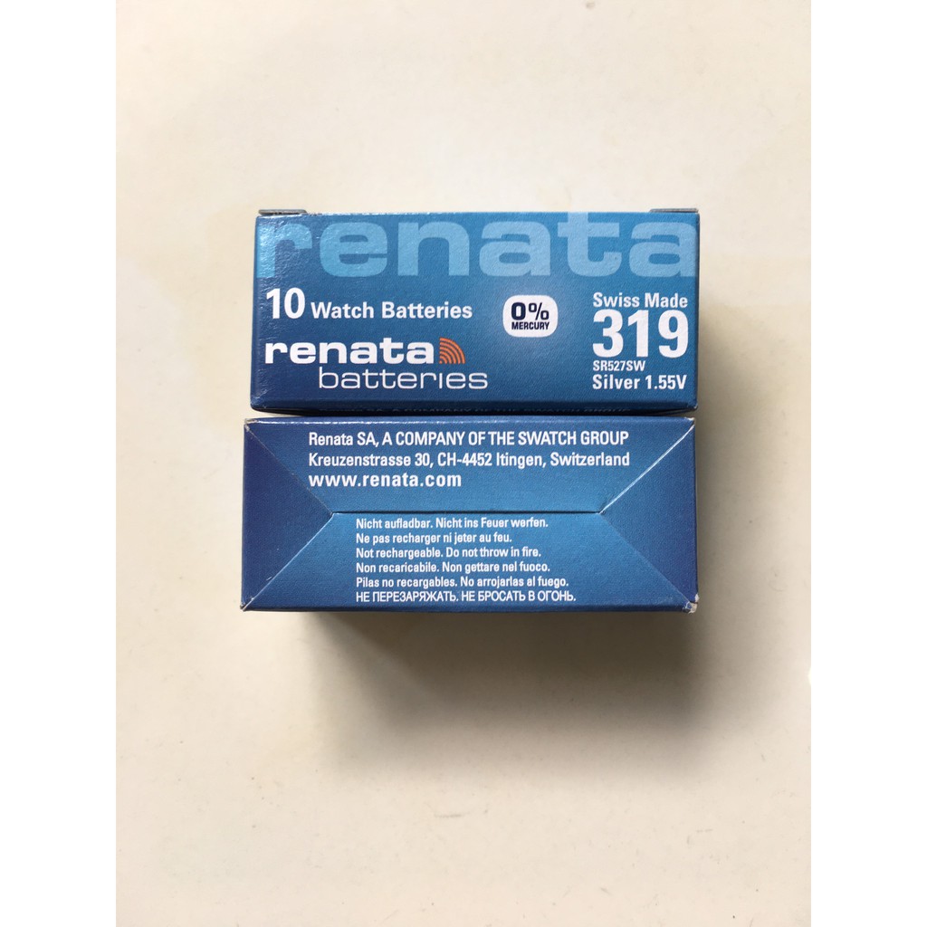 Pin đồng hồ đeo tay Renata 1.55V Pin SR527SW silver 319