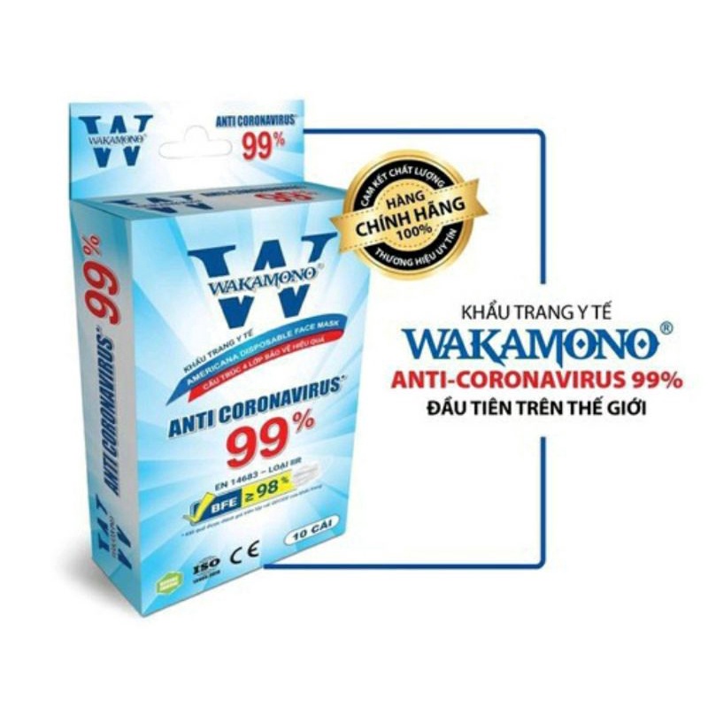 Khẩu trang y tế Wakamono hộp 10 chiếc thumbnail
