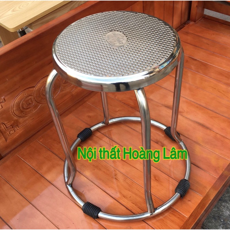 (HỎA TỐC 1H) Ghế đôn tròn inox cao 45cm