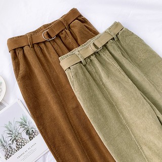 Quần dài vải nhung kẻ
