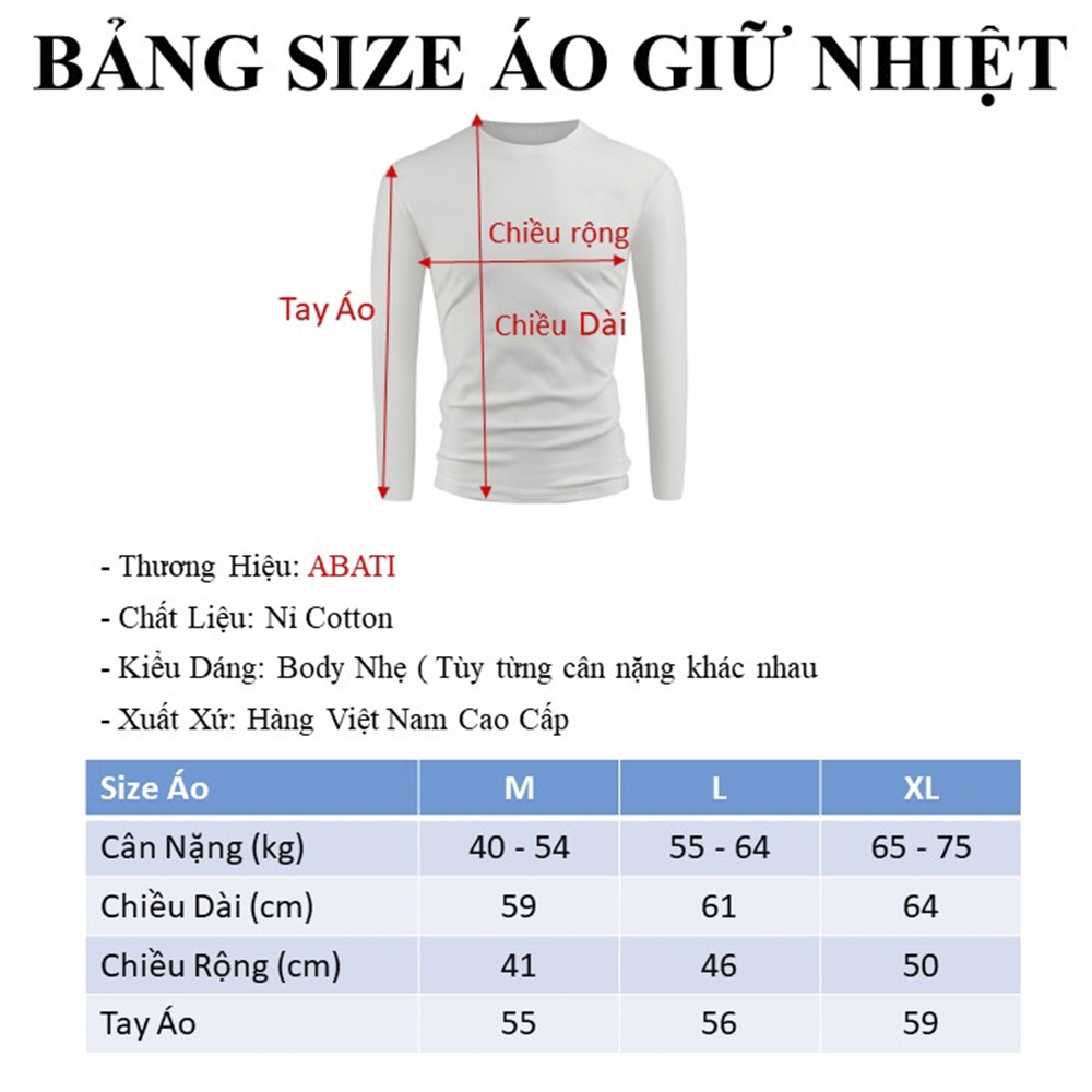 Áo giữ nhiệt tay dài nam lót nỉ ấm áp ABATI áo phông nam giữ nhiệt body tập gym đá bóng cao cấp giá rẻ !