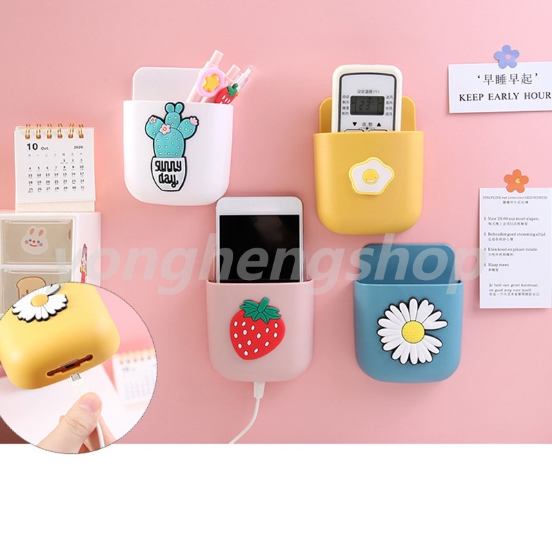 Hộp đựng điều khiển từ xa / điện thoại dán tường tiết kiệm không gian xinh xắn