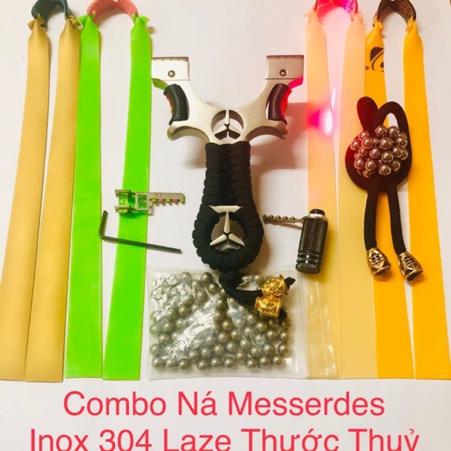 Ná cao su mescedec có tia laze ( tặng đủ như hình )