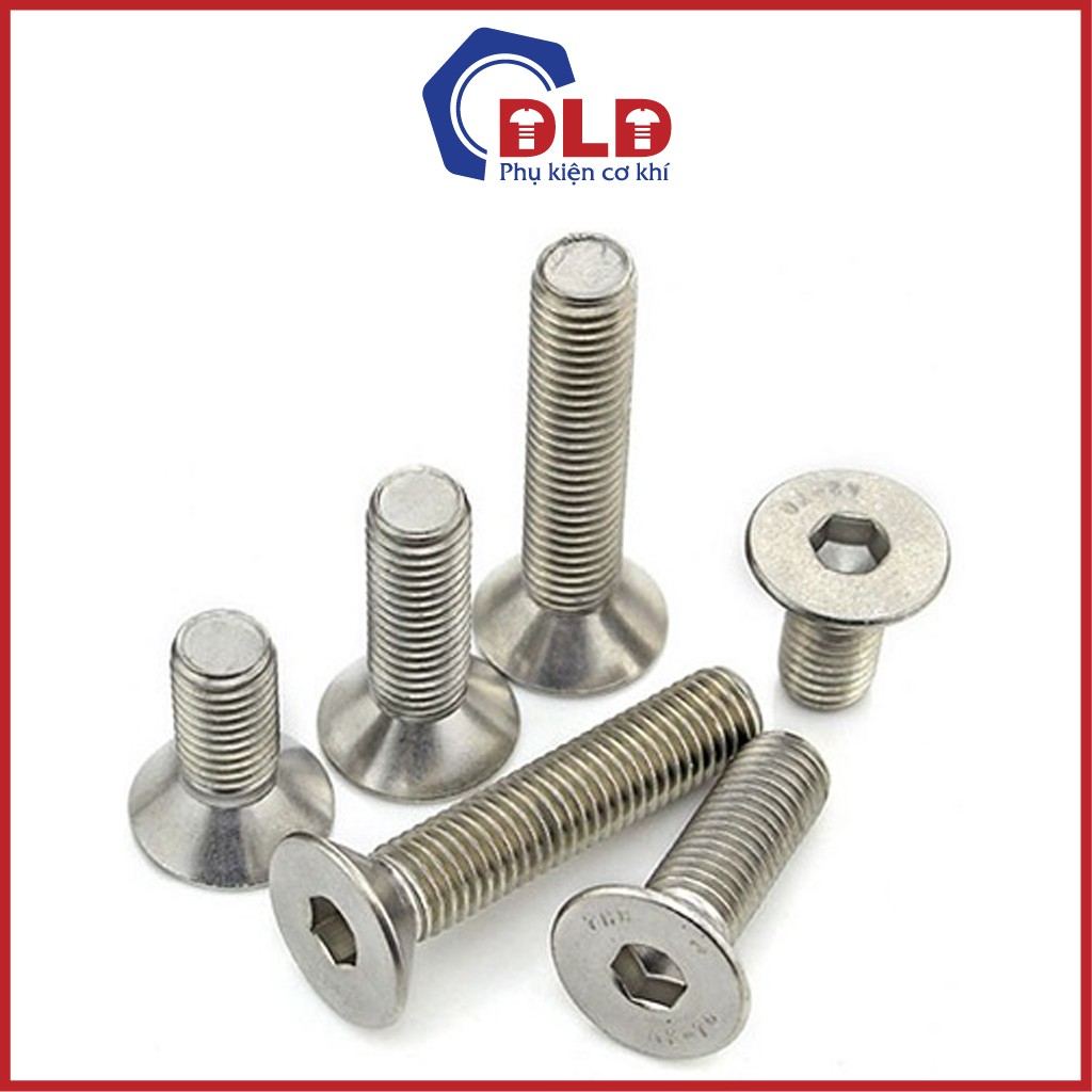 Set 50 bu lông lục giác chìm đầu trụ, bulong đầu bằng, bulong đầu chỏm cầu M4-5-6 các loại