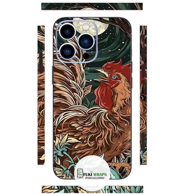 Tấm dán Skin Mặt Sau Con Gà FULL VIỀN Dành Cho 13prm , 12prm , 11prm , x , xsm , ip11 , ip12 , ip13 - FukiShop