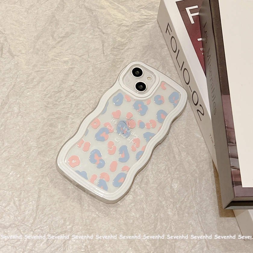 Ốp Điện Thoại Mềm Họa Tiết Trái Tim Màu Xanh Dương Cho iPhone 13 12 11 Pro Max Xs Max Xr X 7 8 6 6s Plus
