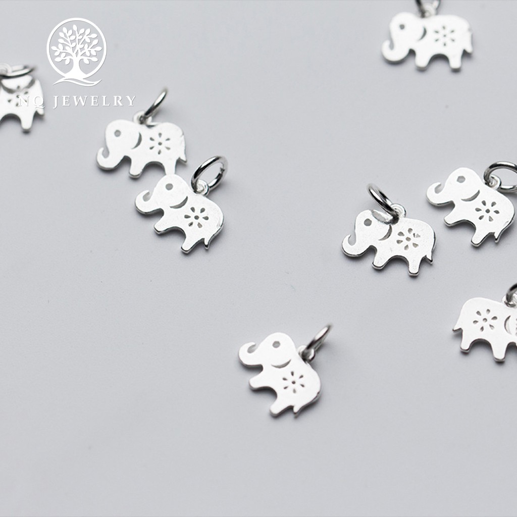 Charm bạc con voi treo - NQ Jewelry