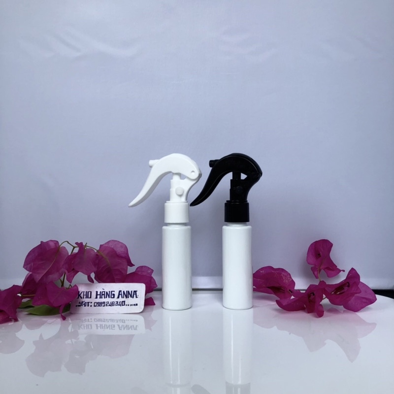 CHAI TRẮNG TRONG 30ml nhỏ thon dài - Chai nhựa Pet xịt nhỏ giọt/ xịt sương , vòi nhấn pumb, nắp bật, nắp nhôm, nhọn