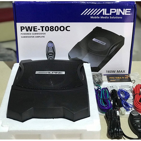 Loa siêu trầm ,gầm ghế ,sup,bass hàng Nhật Bản loại ALPINE PWE -TO80OC -có bảo hành 12 tháng