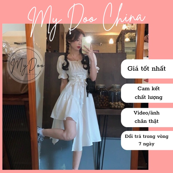 Đầm trắng đuôi cá tầng xinh xắn  HOT TREND  [100 chiếc đầu lấy số lượng giá tốt nhất ]