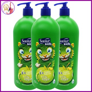 Sữa tắm gội xả 3 in 1 Suave Kids hương táo