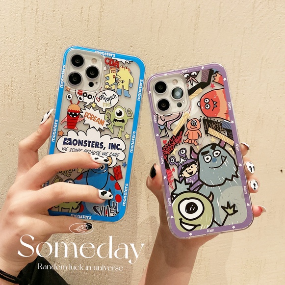 Cute Casing Xiaomi Mi 11T 11 10T 9 8 A3 A2 SE POCO M4 M3 5G Note 10 Lite Pro 5G 9T K20 Monsters University Sulley Mike graffiti Straight Edge Airbag Shockproof Full Clear Soft Phone Back Case Cover HLE 07