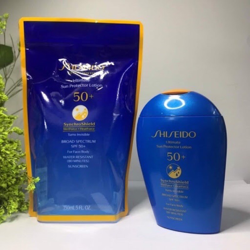 KEM CHỐNG NẮNG SHISEIDO ULTIMATE SUN PROTECTION LOTION WETFORCE BROAD SPECTRUM SPF 50+ Water Resistant 100ml