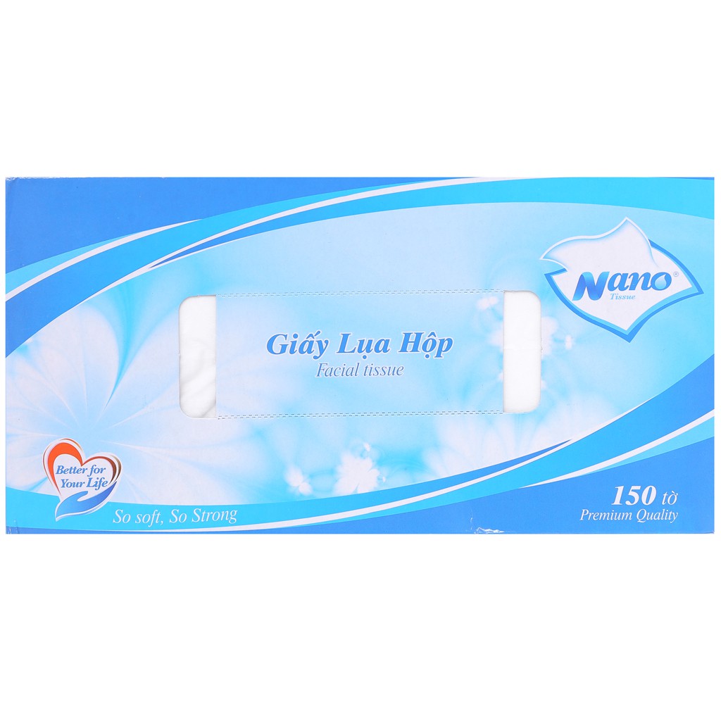 Khăn giấy lụa Nano 2 lớp hộp 150 tờ