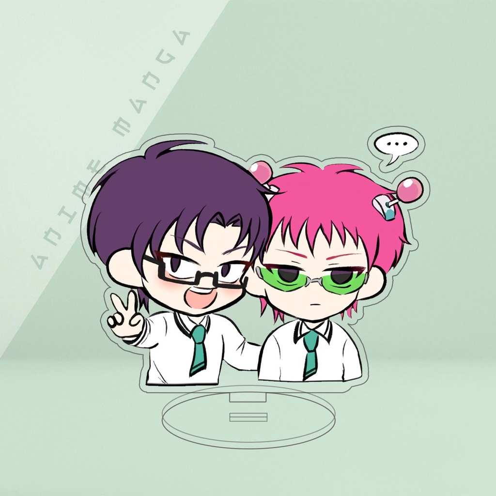 Mô Hình Standee Anime Saiki Kusuo no Psi-nan Chất liệu Acrylic trang trí góc học tập bàn làm việc