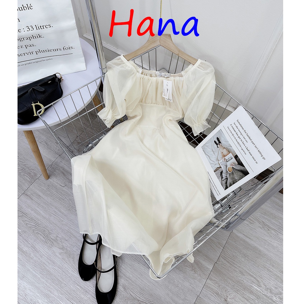 Váy von tơ 2 lớp tay phồng siêu xinh- Hana10