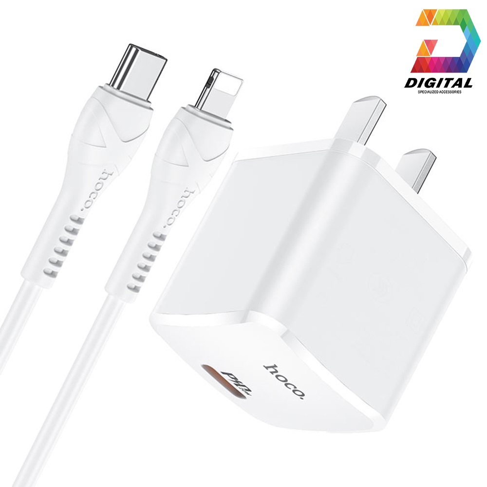 bộ sạc nhanh IP/tablet táo pd 20w hoco nc1