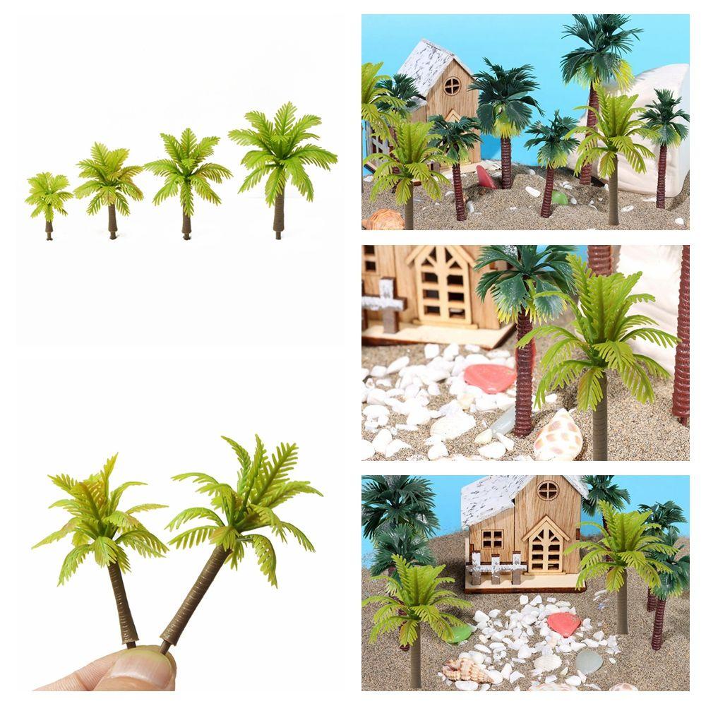 Set 10 Mô Hình Cây Cọ Bằng Nhựa Dùng Trang Trí Tiểu Cảnh
