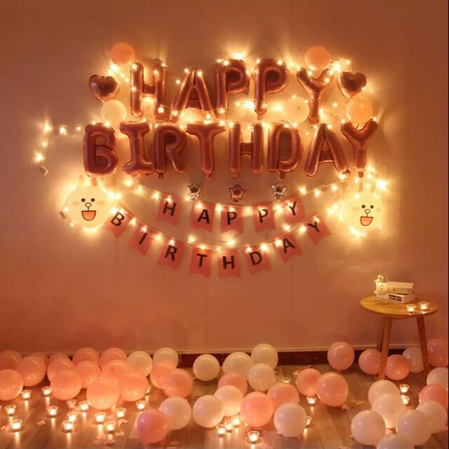 Trang trí sinh nhật FREESHIPSet bóng bay trang trí sinh nhật thỏ trắng s21RẺ ĐẸP