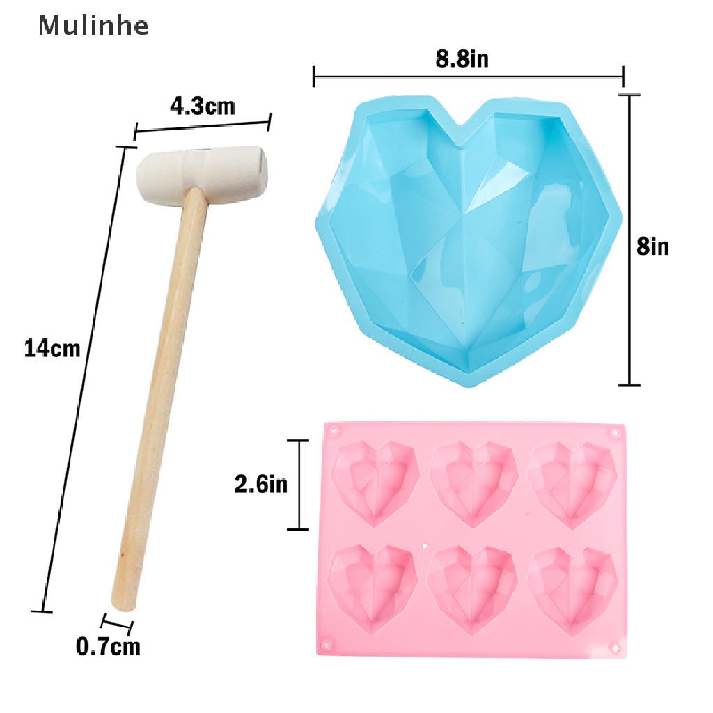 Khuôn làm bánh tạo hình trái tim 3d độc đáo tiện dụng và phụ kiện