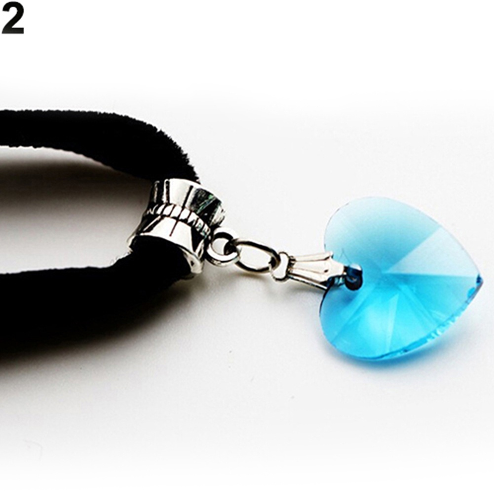 Vòng Cổ Choker Mặt Trái Tim Đính Đá Sang Trọng Cho Nữ
