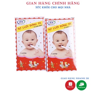 Một hộp 5c Rơ lưỡi Đông Pha cho bé, gạc rơ lưỡi cho bé