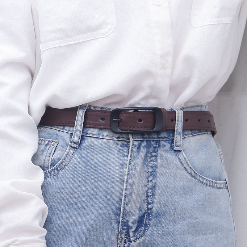 Thắt Lưng Màu Đen/Cà Phê Kiểu Retro Thời Trang Mùa Hè Cho Nam Và Nữ