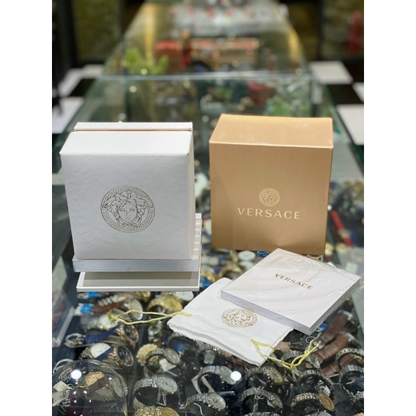 Hộp đựng đồng thay thế bằng da cao cấp Versace kèm túi và sổ thông tin hãng