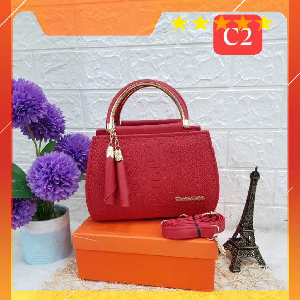Túi Minmin công sở chuông size 21 - đựng điện thoại, ví tiền thoải mái - Mã C2 màu đỏ