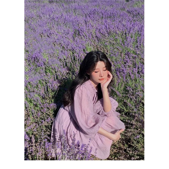 🍇order🍇 đầm babydoll màu tím nhẹ nhàng