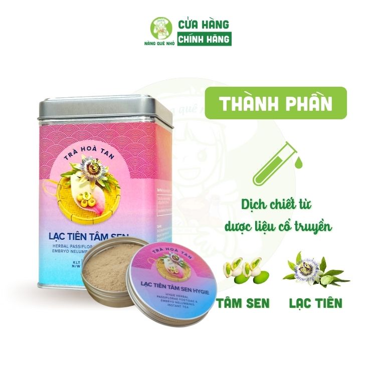 Trà Lạc Tiên Hòa Tan Hygie Hỗ Trợ Ngủ Ngon Thanh Nhiệt, Trà An Thần Ngủ Ngon Giảm Stress