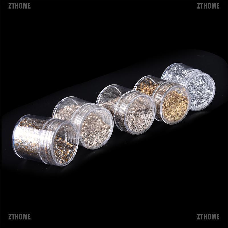 [Hàng mới về] Bột kim tuyến trang trí móng tay 3D màu sắc tươi sáng 10ml