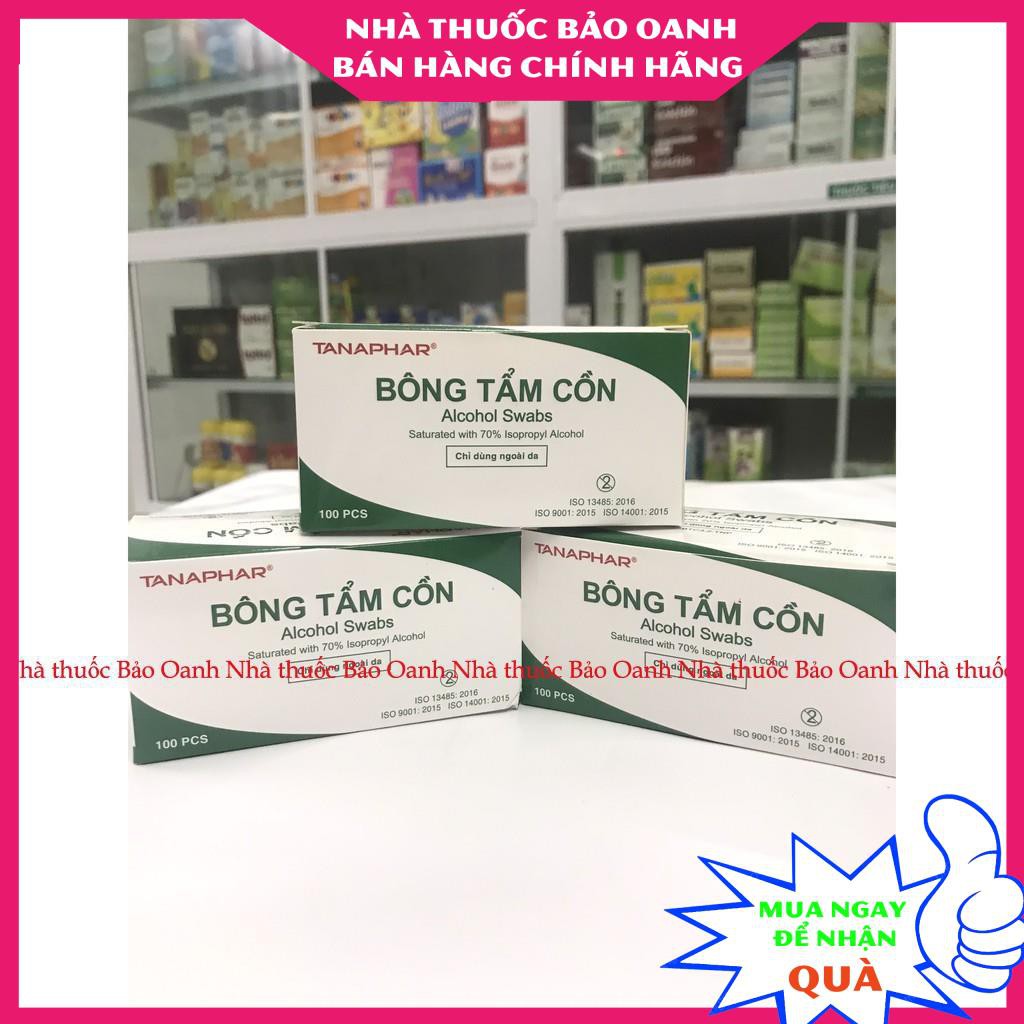 Bông tẩm cồn sát trùng TANAPHAR - Bông cồn khô