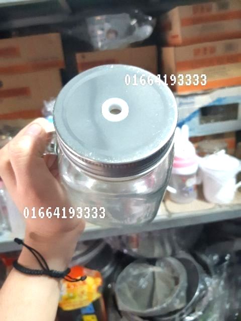 FREESHIP50K Cốc Thủy Tinh Có Nắp 480ml 1 chiếc ( không kèm ống hút ) | BigBuy360 - bigbuy360.vn