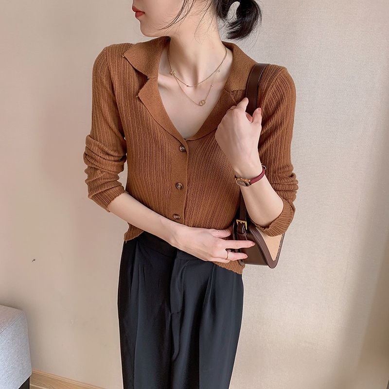 Áo cardigan BH màu sắc đơn giản phong cách Hàn Quốc cho nữ