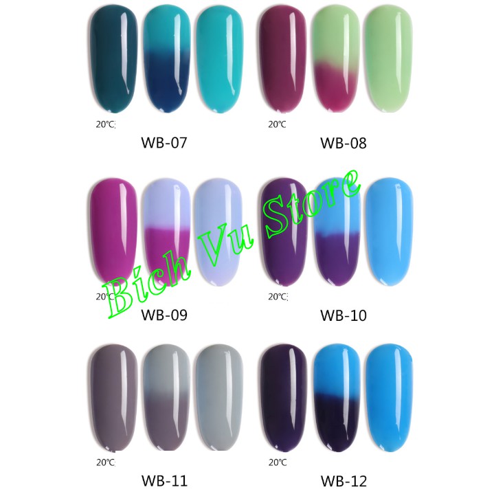 Sơn Gel as mã WB ( đổi màu)| chai đen