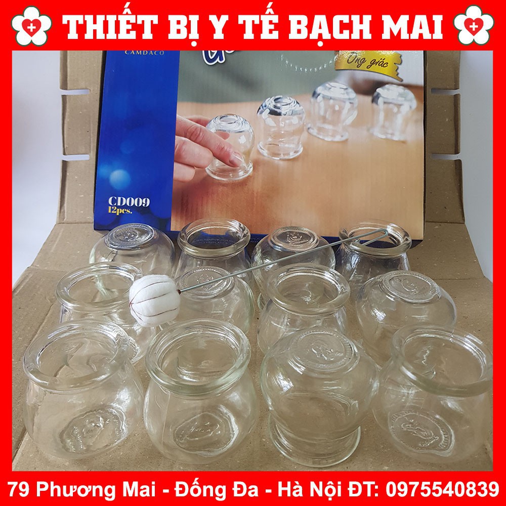 ✅ Ống Giác Hơi Thuỷ Tinh Dùng Lửa - Bộ 12 Cốc