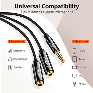 Cáp Chia Audio 3.5mm 1 ra 2 Cao Cấp UGREEN AV134