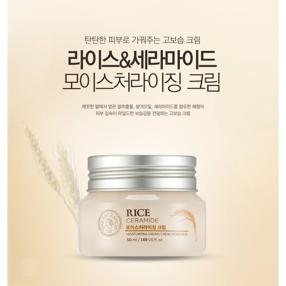 Kem Dưỡng Ẩm Sáng Da Gạo The Face Shop Rice & Ceramide Moisture Cream - 50ml