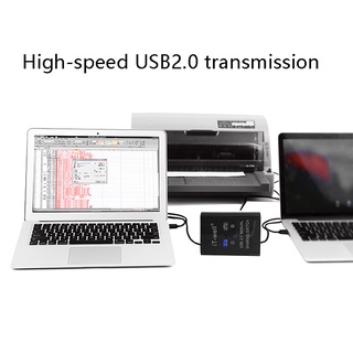 It-well usb printer sharing device, 2 in 1 out printer sharing device, 2-port manual kvm switching splitter hub converter