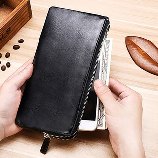 Ví nam dài siêu mỏng có khóa kéo