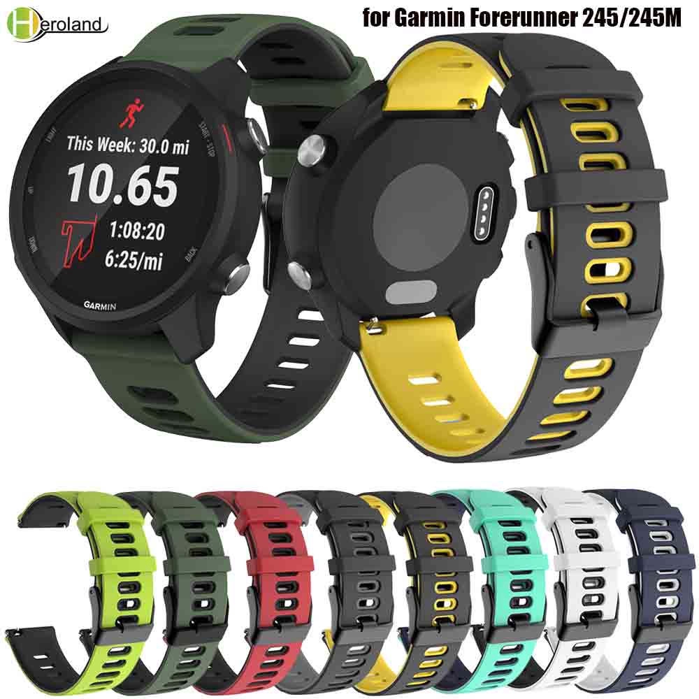 Dây Đeo Silicon Mềm Cho Đồng Hồ Thông Minh Garmin Forerunner 245 /245m / 645 / vivomove HR / vivoactive 3 20mm